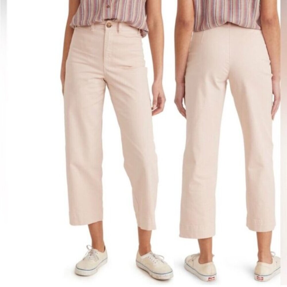 NEW Marine Layer Peach Whip Jeans Women’s Pants Sz 14 Cropped High Waist NWT